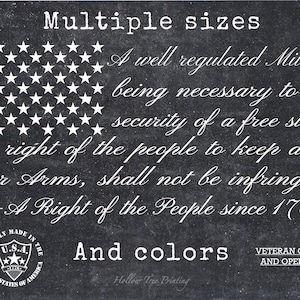 Second Amendment American Flag Vinyl Decal Sticker