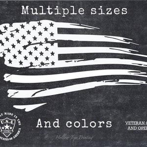 Beunruhigte amerikanische Flagge Vinyl Aufkleber Aufkleber