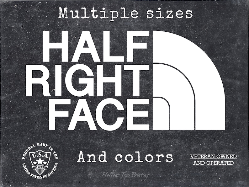 Half Right Face Vinyl Decal Sticker Etsy