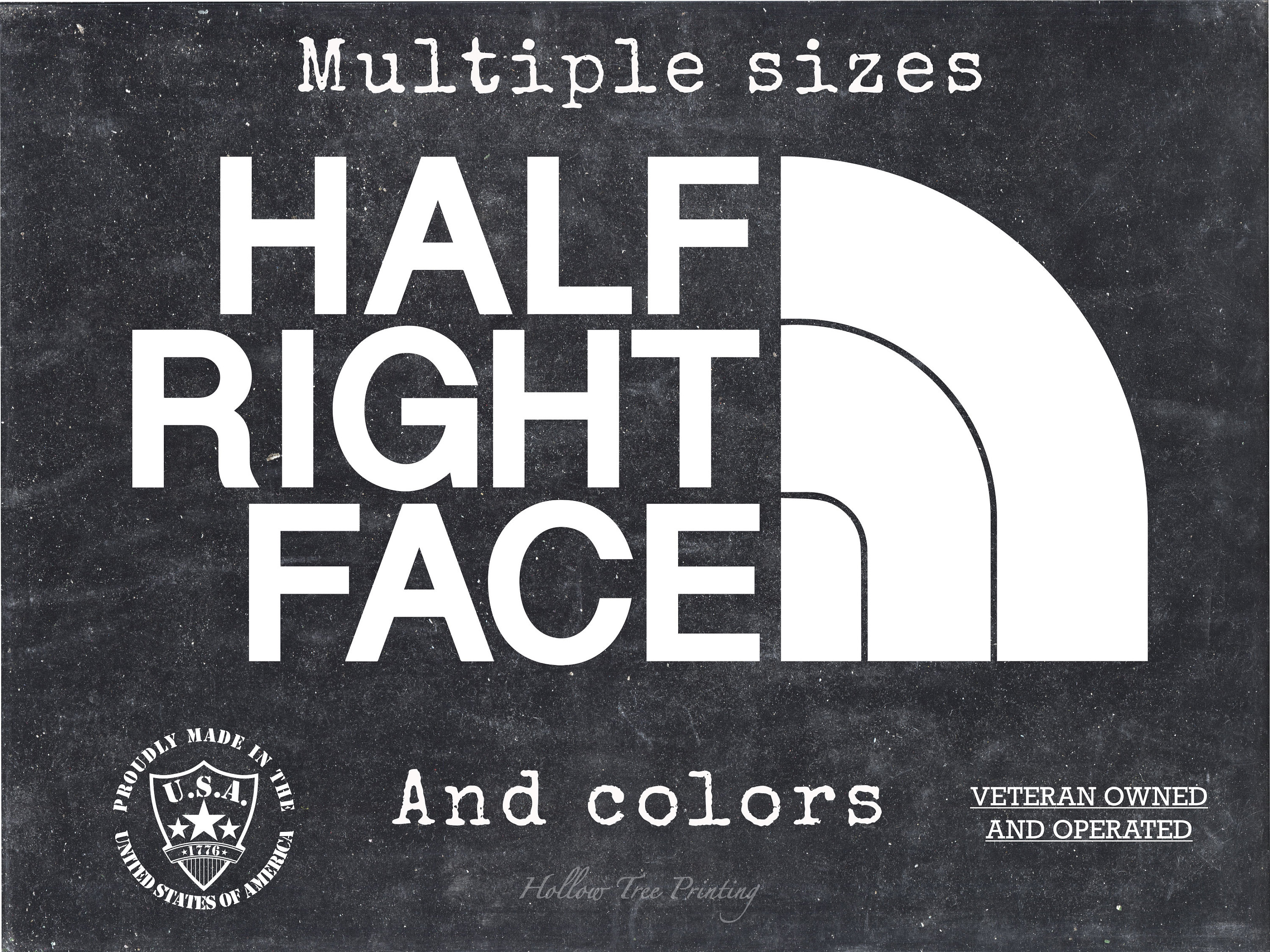 Half Right Face Vinyl Decal Sticker Etsy