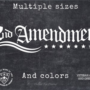 2nd Amendment Vinyl Decal Sticker