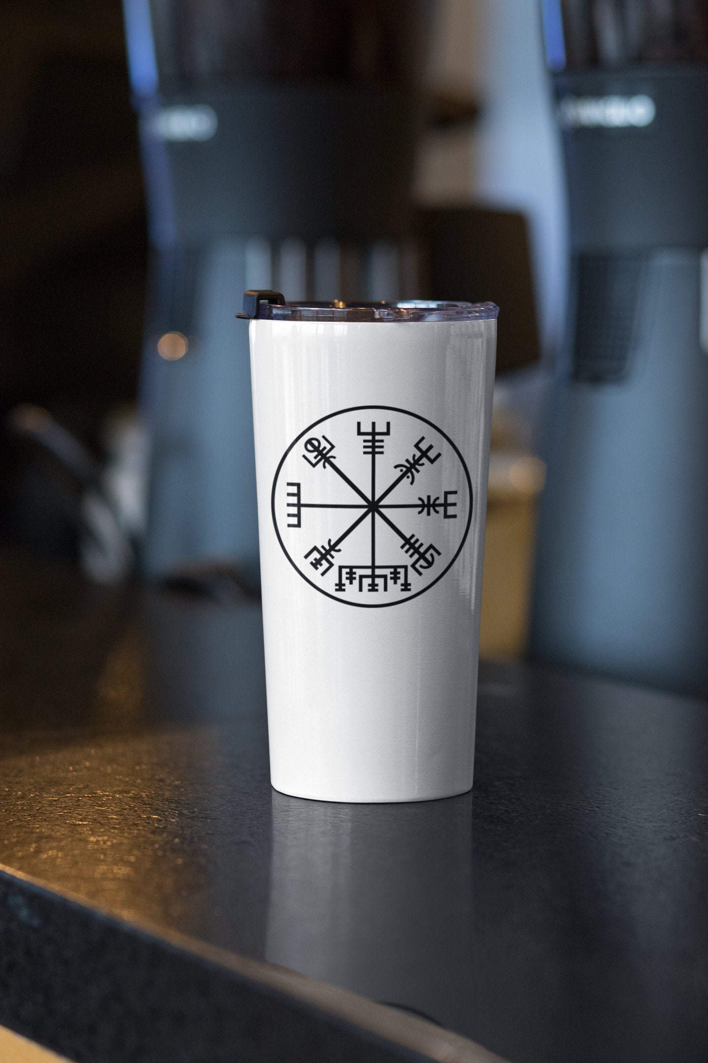3S MOTORLINE Vegvisir - Adesivo in vinile con bussola, runica, vichingo