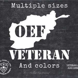 OEF (Operation Enduring Freedom) Vinyl Decal Sticker