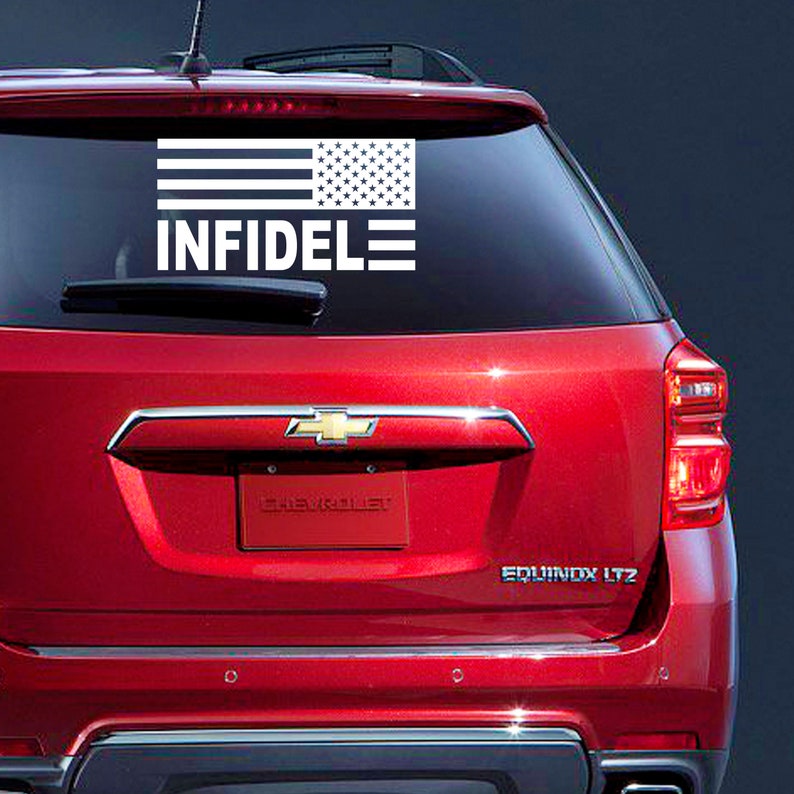 Infidel American Flag Vinyl Decal Sticker standard and | Etsy