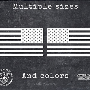 Subdued American Flag Vinyl Decal Sticker(Standard and Reversed)