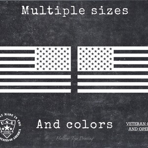 thumbnail image 2 of Matte Black Subdued American Flag Decals – Tactical Military USA 5x3 Pair – Oracal 2 of 4