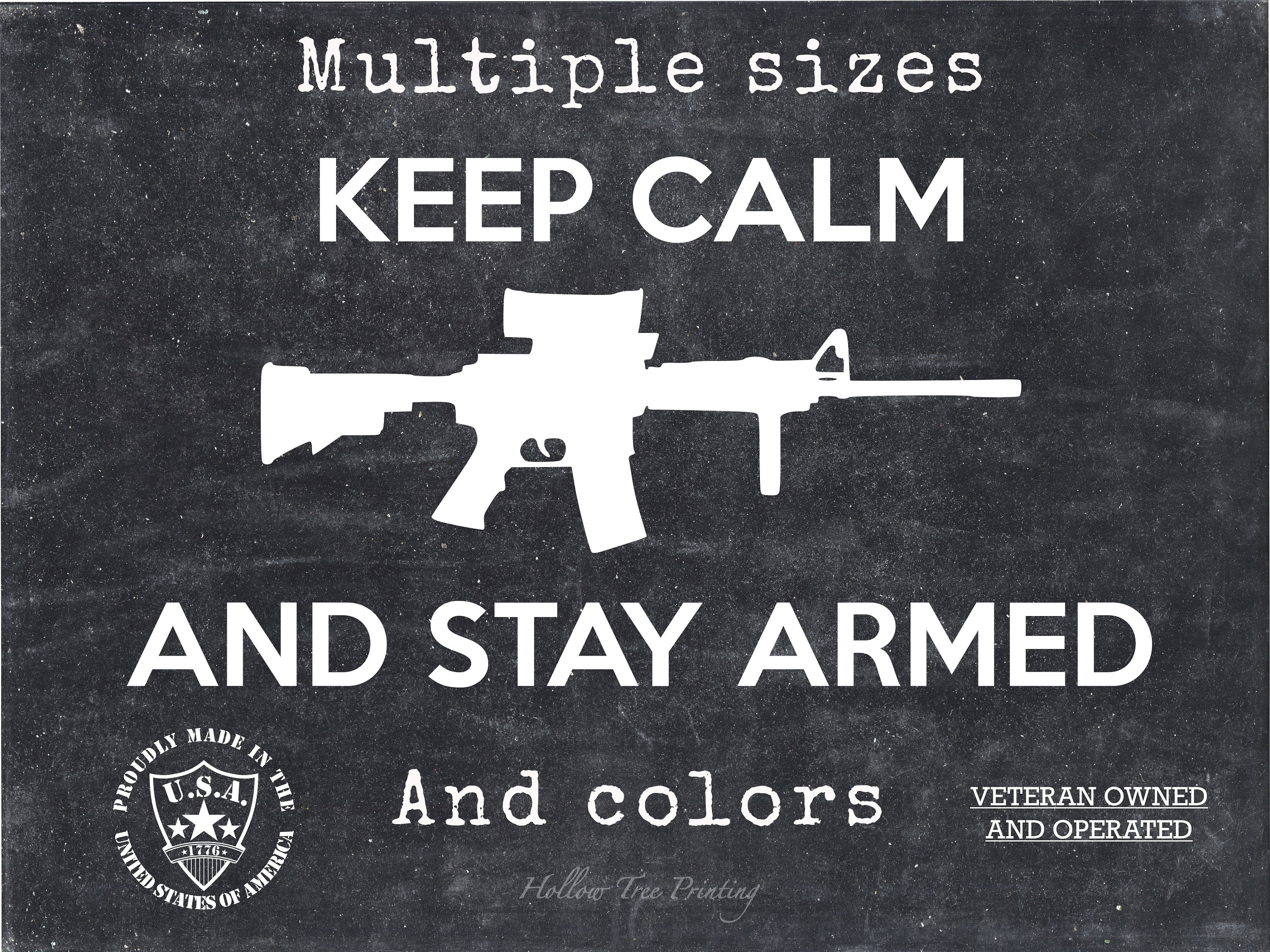 Keep Calm and Stay Armed Vinyl Decal Sticker Etsy