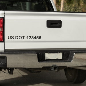 Single Line Custom Commercial US DOT Vinyl Decal Sticker