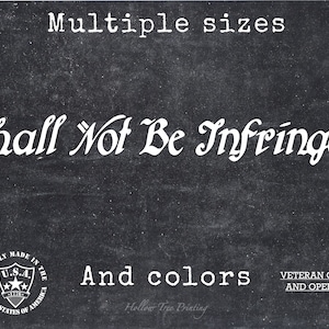 Shall Not Be Infringed Vinyl Decal Sticker