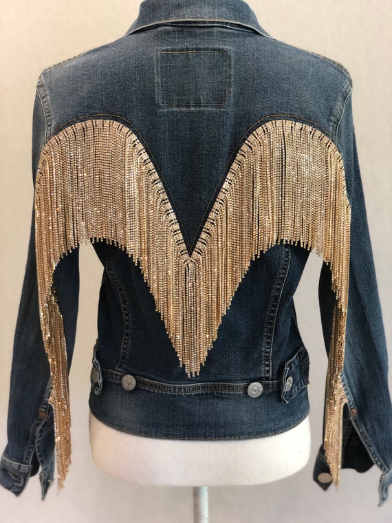 levis fringe denim jacket