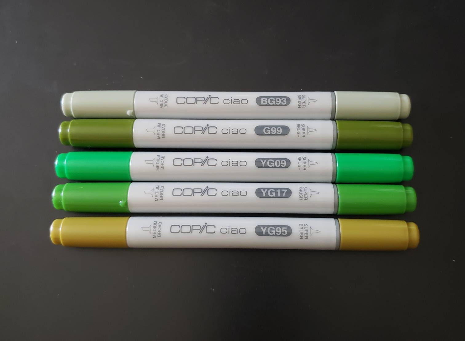 Copic Ciao Marker Green Hues 1 5 pack Dual Tip BG93 G99 Etsy