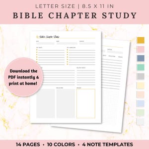 Sjabloon Bijbelstudieplanner Download paginasjabloon gebedsdagboek Studiegids voor kerk Bijbelstudienotities Paginalay-outontwerp Geloofplanner