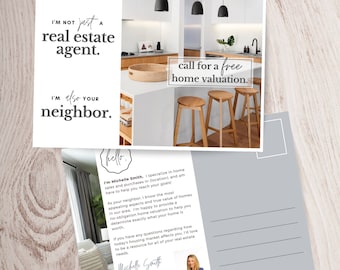 Realtor Neighbor Postkarte Vorlage, Makler (Canva Editable)