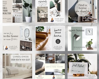 Makler Facebook Posts, Realtor Social Media Templates (Canva)