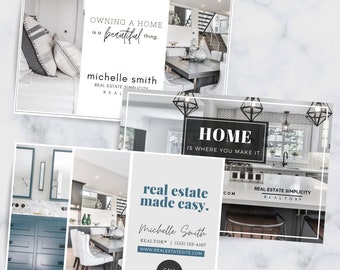 Grundbesitz Postkarten, Modernes Makler Marketing (Canva)