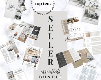 Real Estate Seller Essentials Bundle, Real estate marketing, Realtor template, Realtor seller's guide, listing presentation, editable, Canva