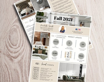 Wohnungsbau Rundbrief Vorlage, Herbst Marketing, Canva Bearbeitbar (PDF)