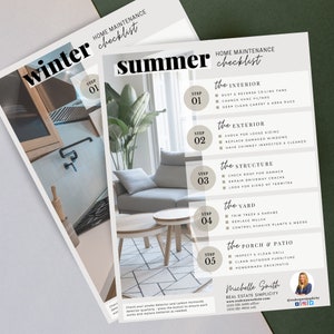 Checklista för hemunderhåll, mall för fastighetsmarknadsföring (redigerbar i Canva) bild 3