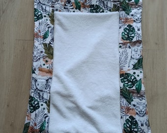 Baby changing mat cover, savannah green fabrics