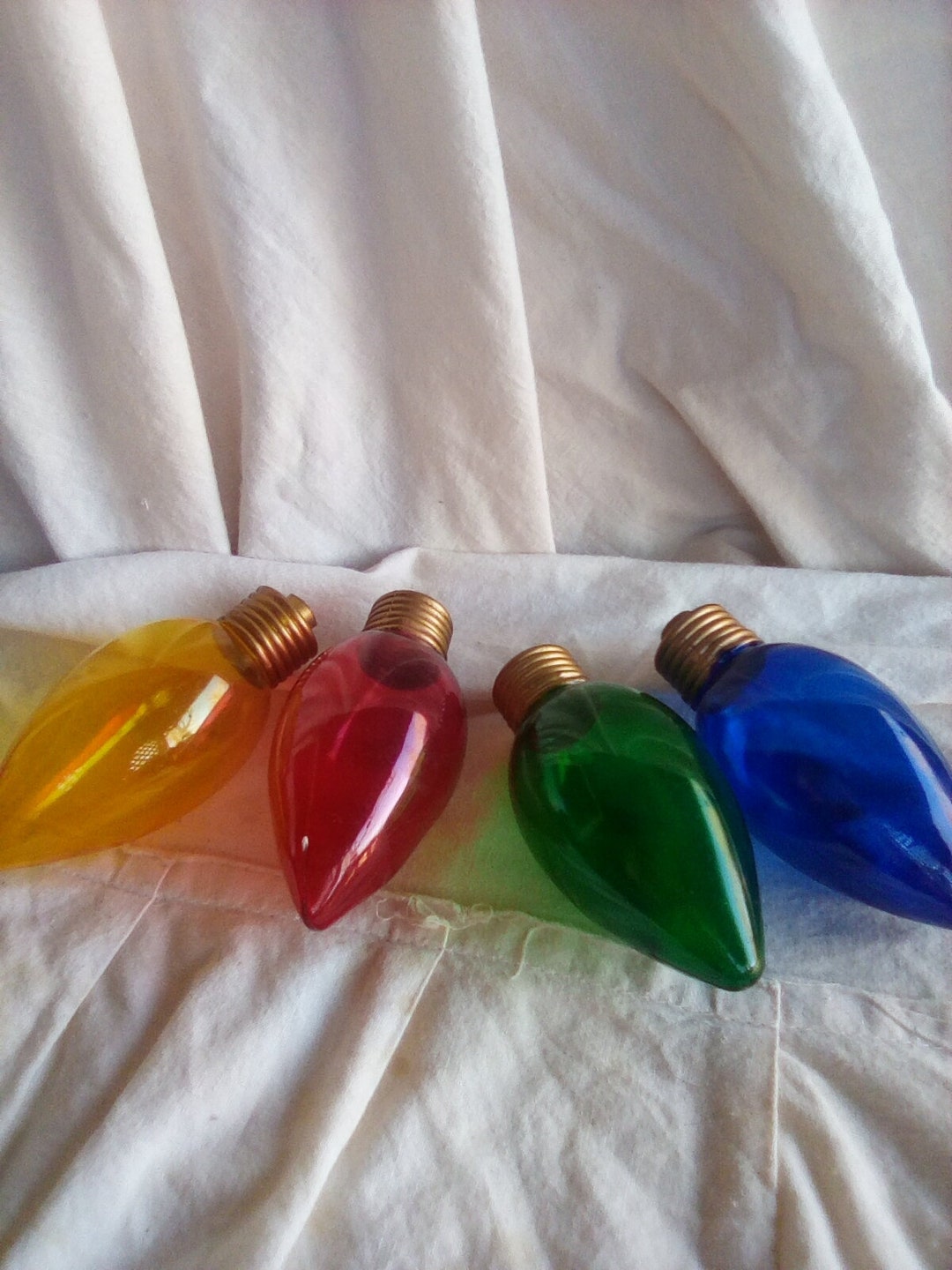 Set of 4 Christmas Light Bulb Covers Etsy
