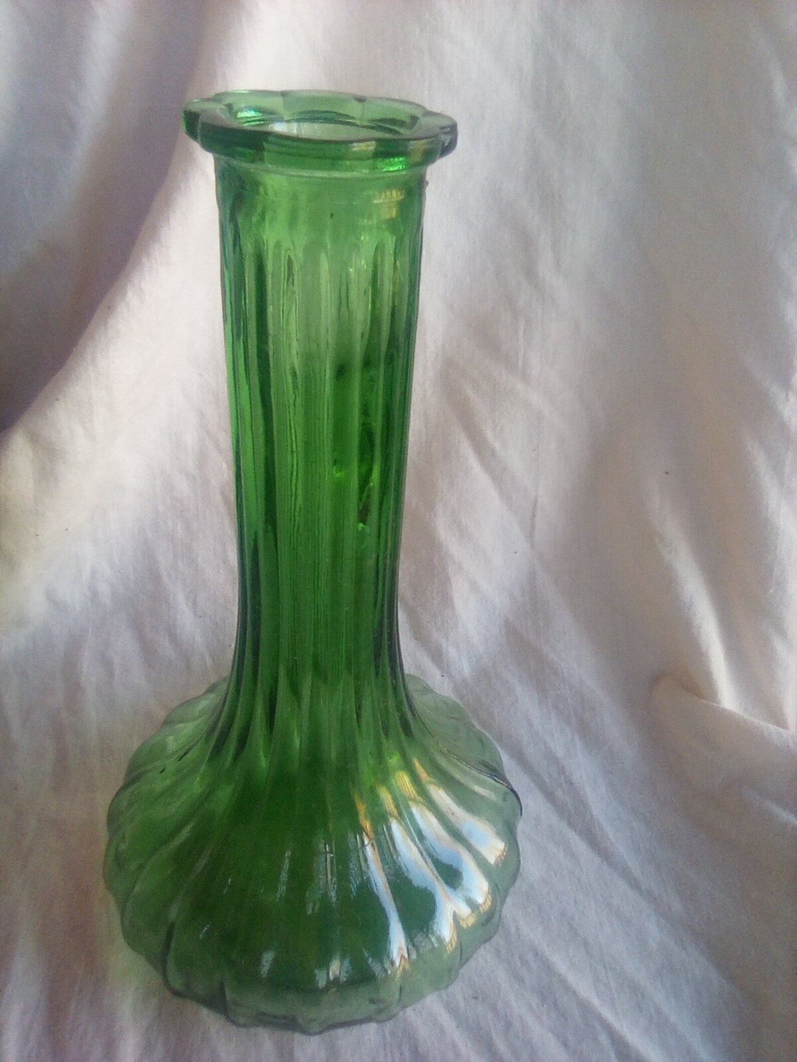 Mid Century E.O Brody Green Glass Vase Etsy