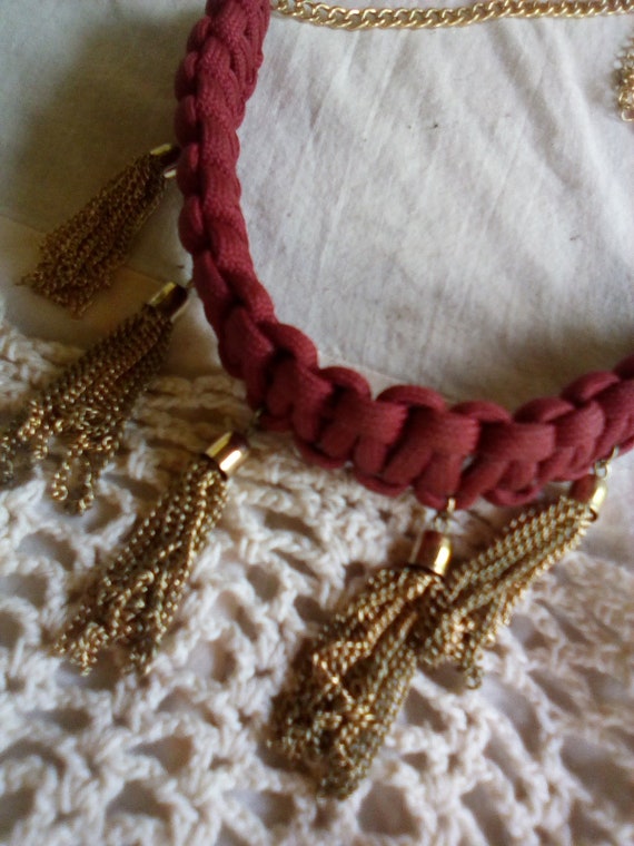 Vintage parachute knot necklace - image 3