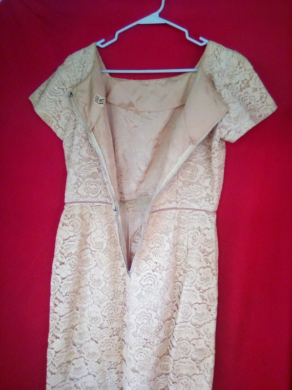 Vintage 50s lace party/ dinner dress - image 3