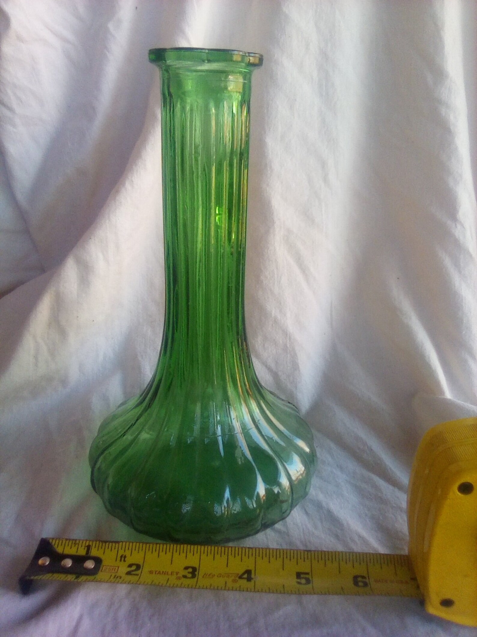 Mid Century E.O Brody Green Glass Vase Etsy
