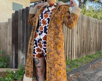 floral tapestry coat