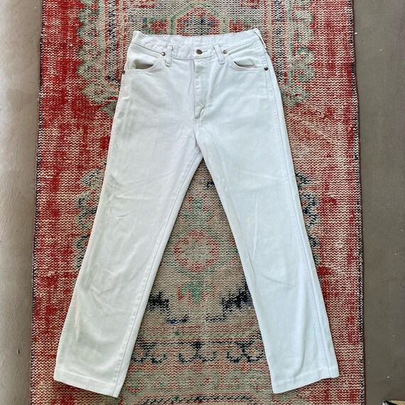 Vintage 1970s Wranglers Oatmeal Off White Jeans 28