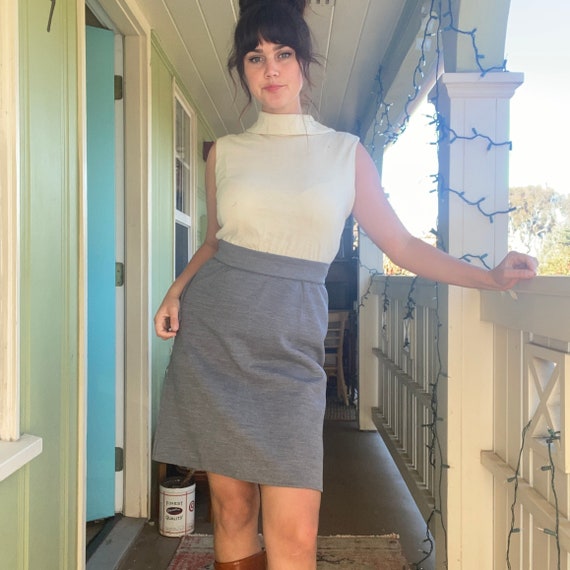 1960s Vintage Mock Neck Dress with Matching Jacket