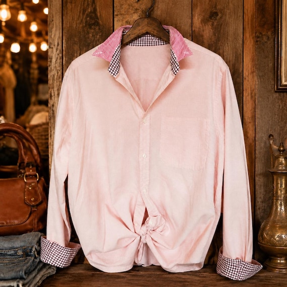 Custom Ruffle, Restyled vintage button down shirts.