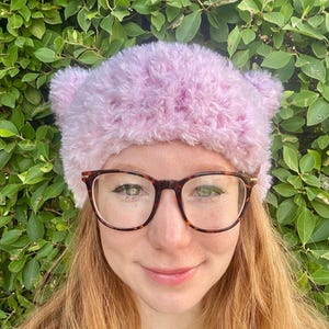 Faux Fur Cat Ear Beanie: Kawaii Fleece Hat image 5