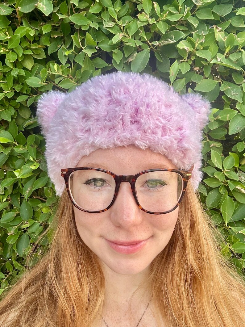 Faux Fur Cat Ear Beanie: Kawaii Fleece Hat image 5