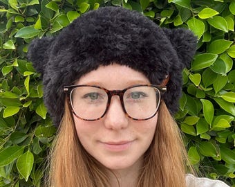 Faux Fur Cat Ear Beanie: Kawaii Fleece Hat