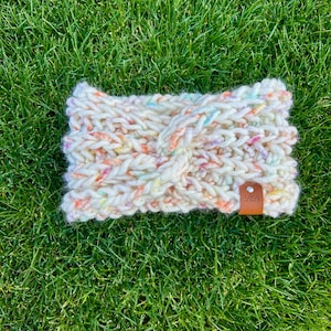 Handmade Chunky Knit Wool Headband: Twisted Ear Warmer, Chunky Twist Headband, Baby Headband, Chunky Knit Headband, Handmade Wool Ear Warmer