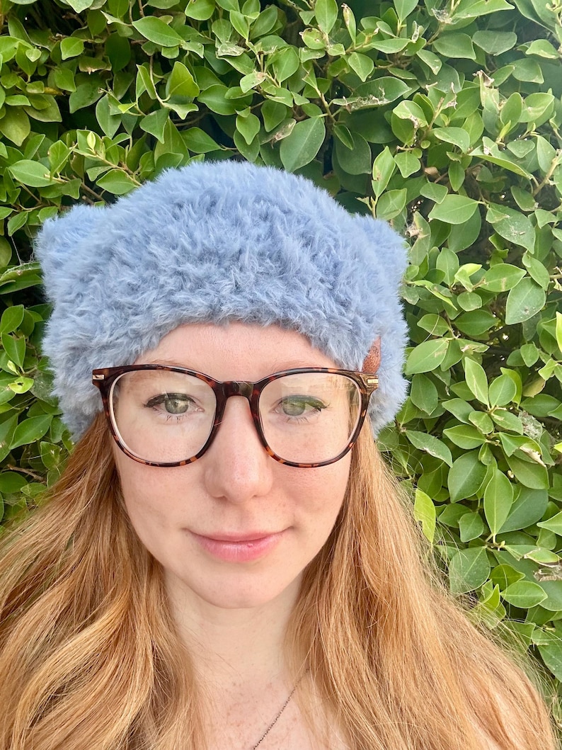 Faux Fur Cat Ear Beanie: Kawaii Fleece Hat image 6