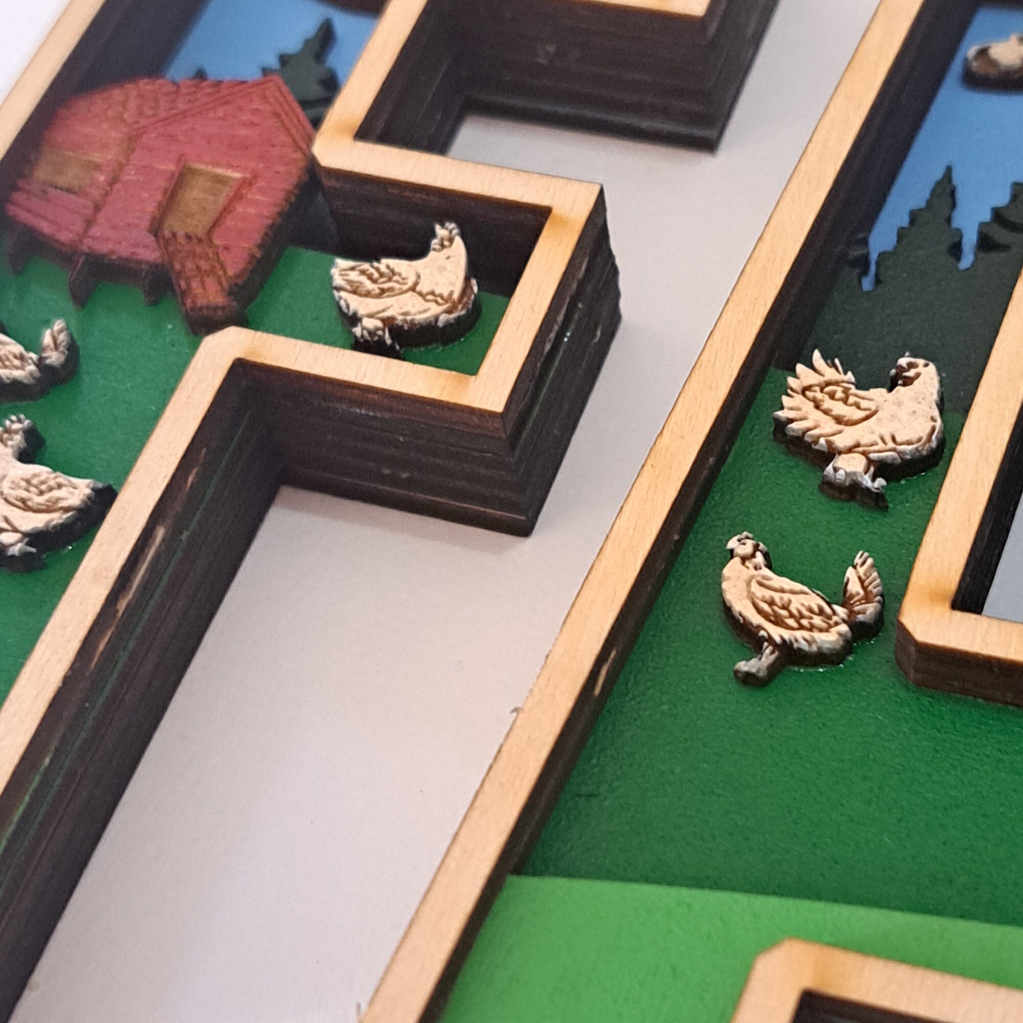 Farm Scene Letters SVG File for Laser Cutting, Multi Layer 3d Art ...