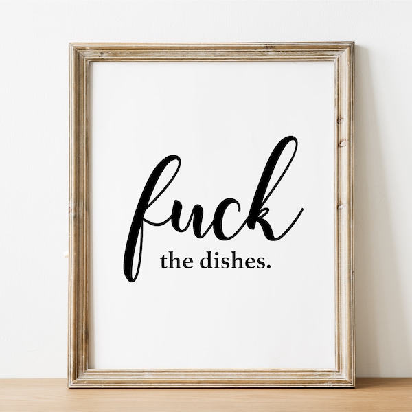 Dishes Sign Etsy