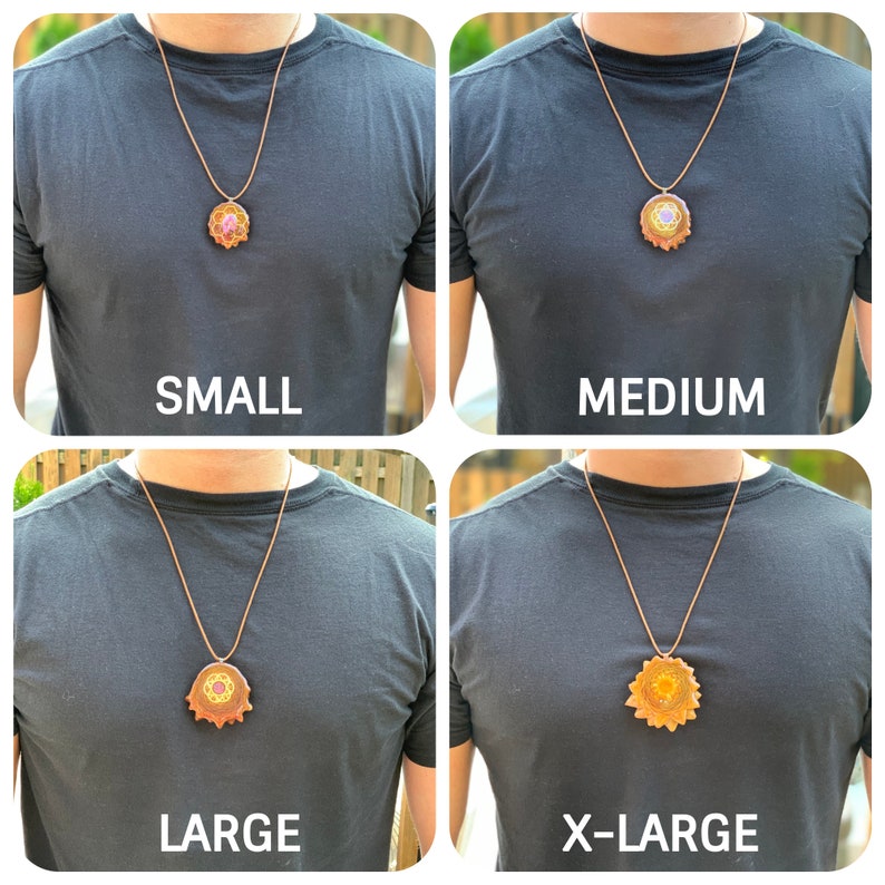 Tree of Life Pinecone Pendant Necklace Sacred Geometry Crystal Gemstone