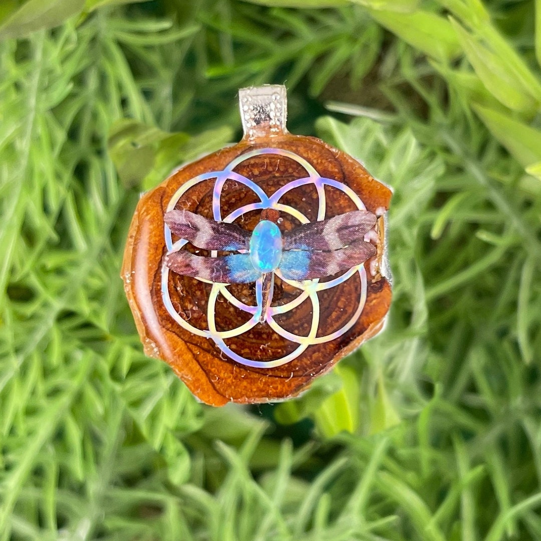 Butterfly Pinecone Pendant Necklace Sacred Geometry Crystal Gemstone - Etsy