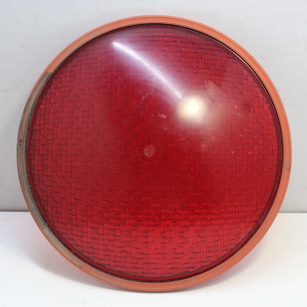 Lexalite Acrylic Red Traffic Light Lens - Recycled Material for Art and Upcycling