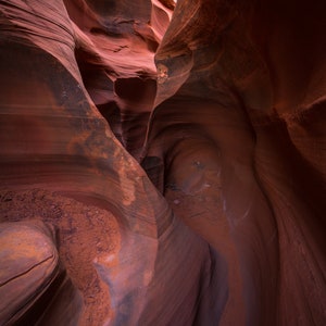A dead end in Rattlesnake slot canyon creates a impressionistic photograph. Rattlesnake Canyon is in Page, Arizona and is on Navajo land.