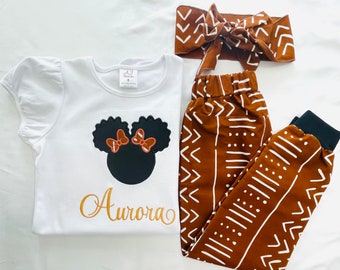 Pants outfit in African print for boys/girls, African print pants and shirt outfit for girls, Cute African baby clothes gifts