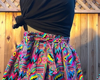 L,XL,XXL M Esty Ankara High low Flare Skirt With Two Pocket and a Belt X,S S L,XL,XXL M Esty Ankara High low Flare Skirt With Two Pocket and a Belt X,S S