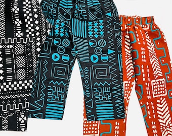 African Print Pants for Kids, Ankara Trousers for babies, girls and boys