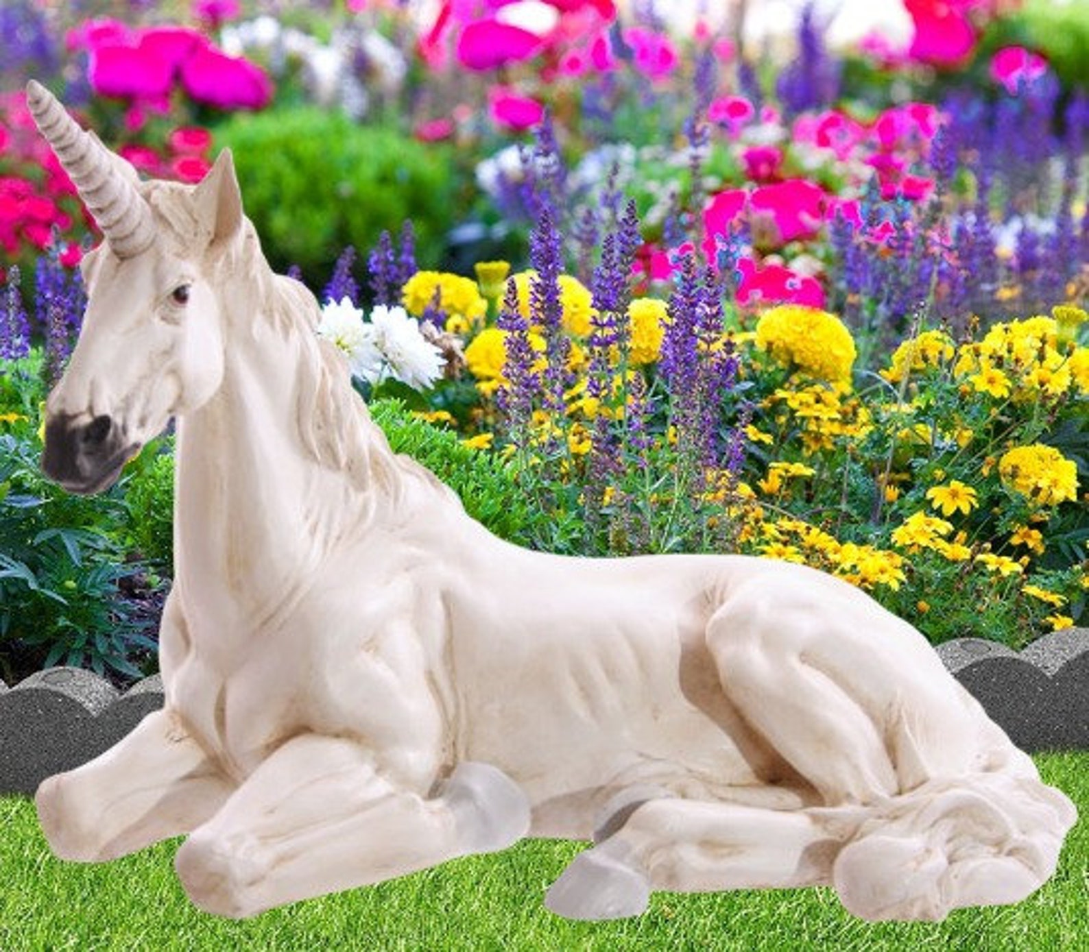 46cm Resin Unicorn Garden Statue Figure Etsy