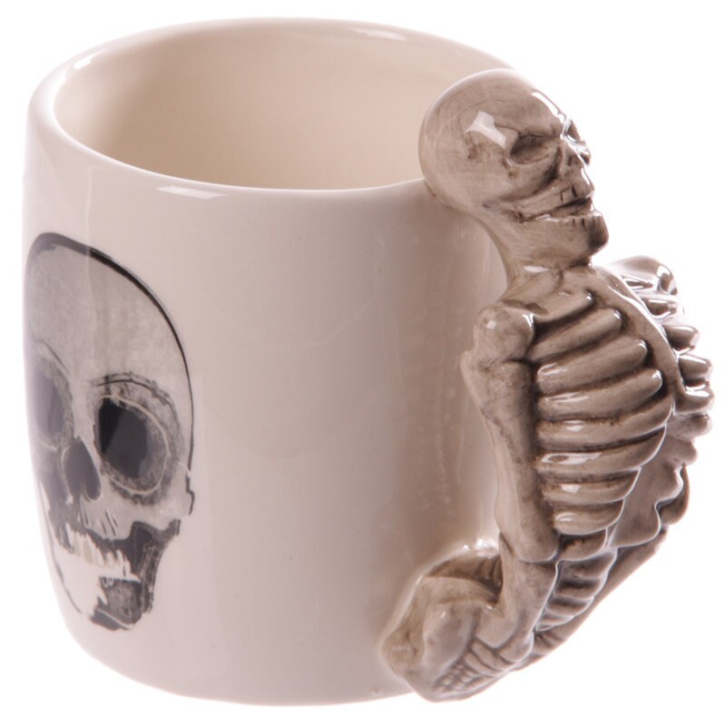 Skeleton Handle Novelty Mug Drink Cup Skull Bones Etsy