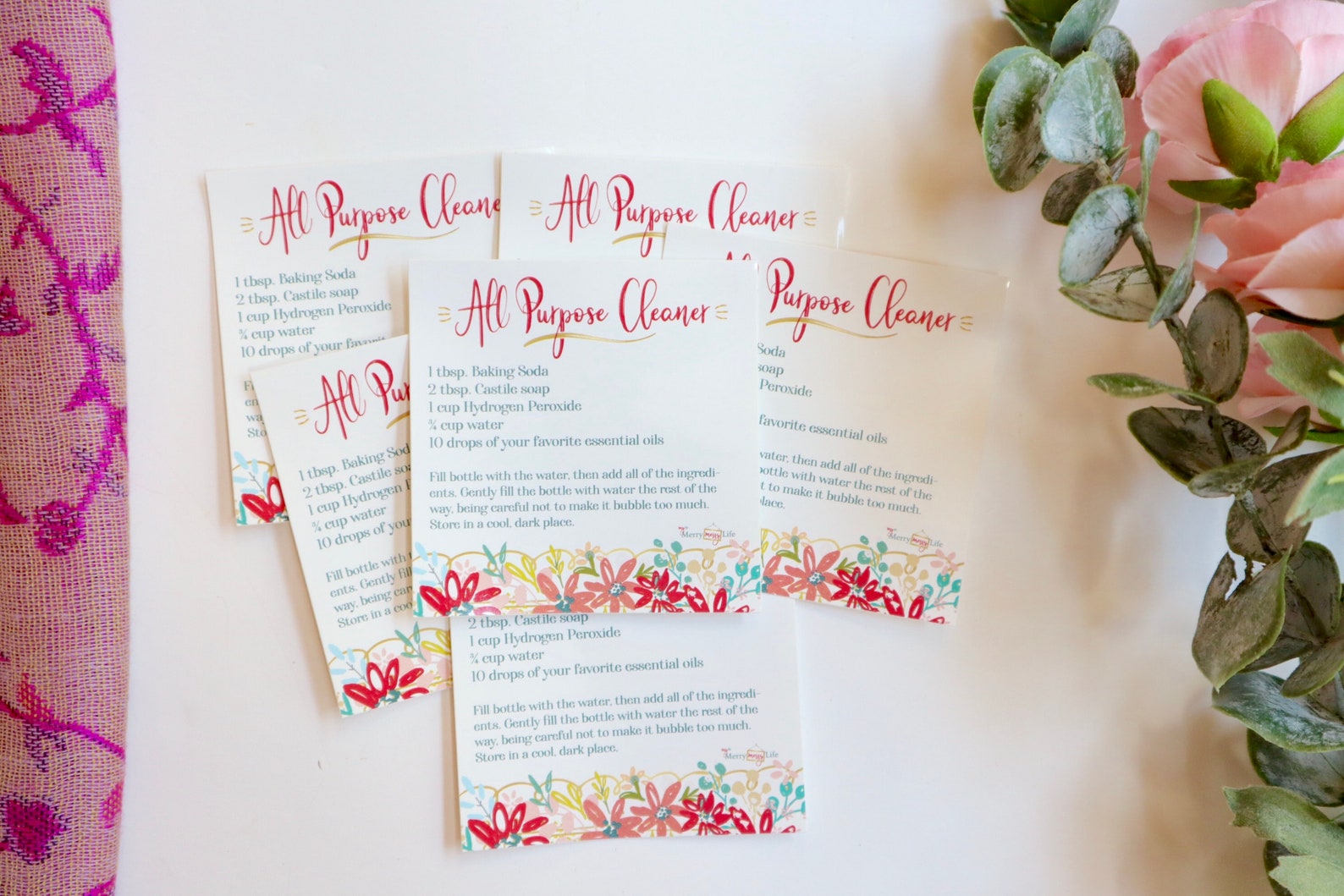 All Purpose Household Cleaner Recipe Label Sticker Cleaning Etsy