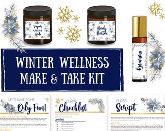 Make and Take Kit for Winter Wellness - Immunity Roller,  essential oil roller labels, labels for handmade items, young living